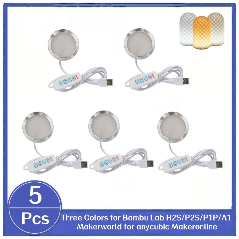 3D Printing Laptop - 5PCS LED Lamp Kit 001 Three