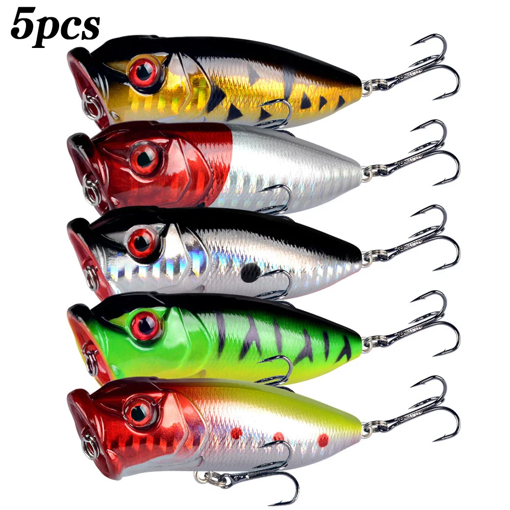 3D Printing Lure - 5Pcs Popper Fishing Lures 3d Eyes