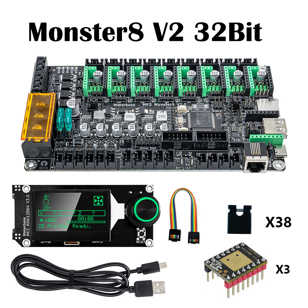 3D Printing Machine - Makerbase MKS Monster8 V2 32Bit 168Mhz