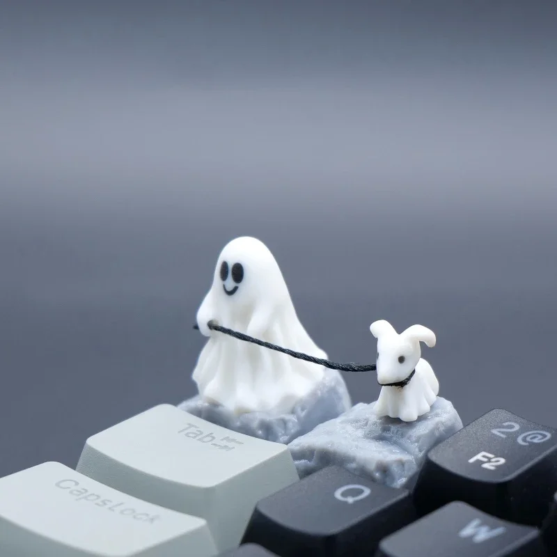 3D Printing Ghosting - Ghost Puppy Resin Keycap Custom 3D