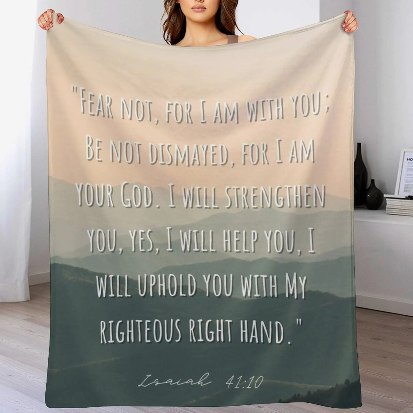 3D Printing Verse - Christian Bible Verse Throw Blanket Faux