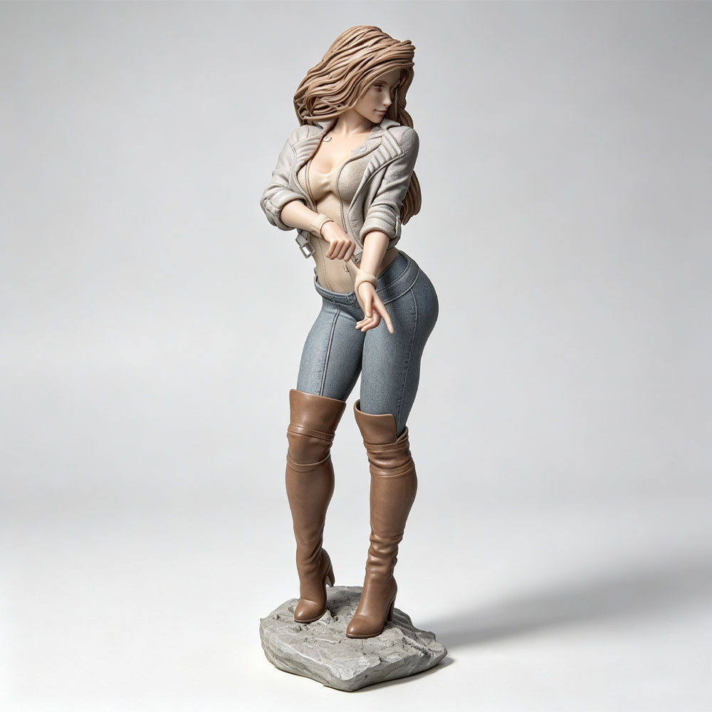 3D Printing For Dummies - 1/24 Realistic fashionable female character, miniature