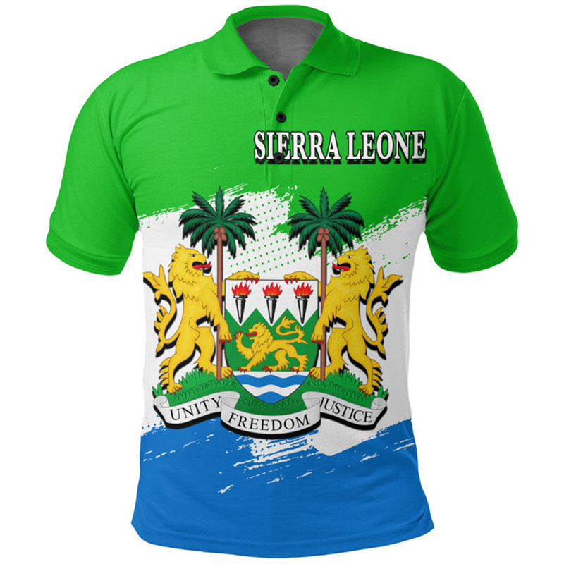 3D Printing Sla - Sierra Leone Flag Map 3D Print
