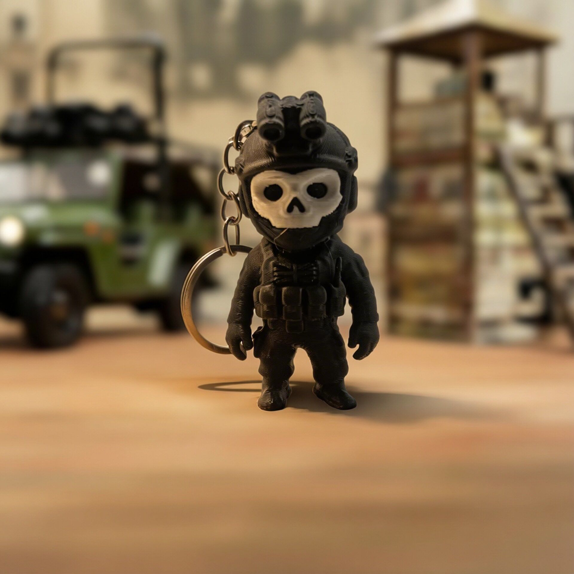 3D Printing Ghosting - 2026 Cute Ghost Warrior Calling Keychain