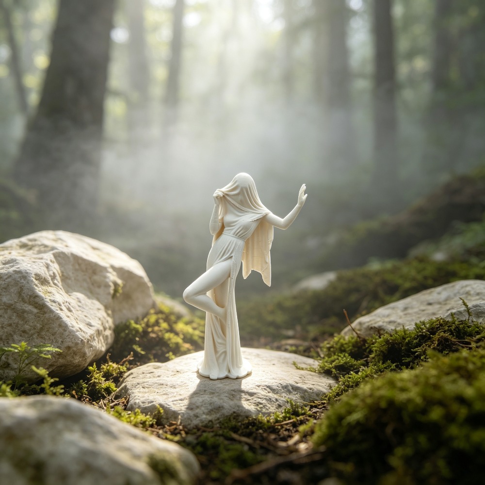3D Printing Ghosting - Mystery Dancing Ghost Lady Figurine 3D