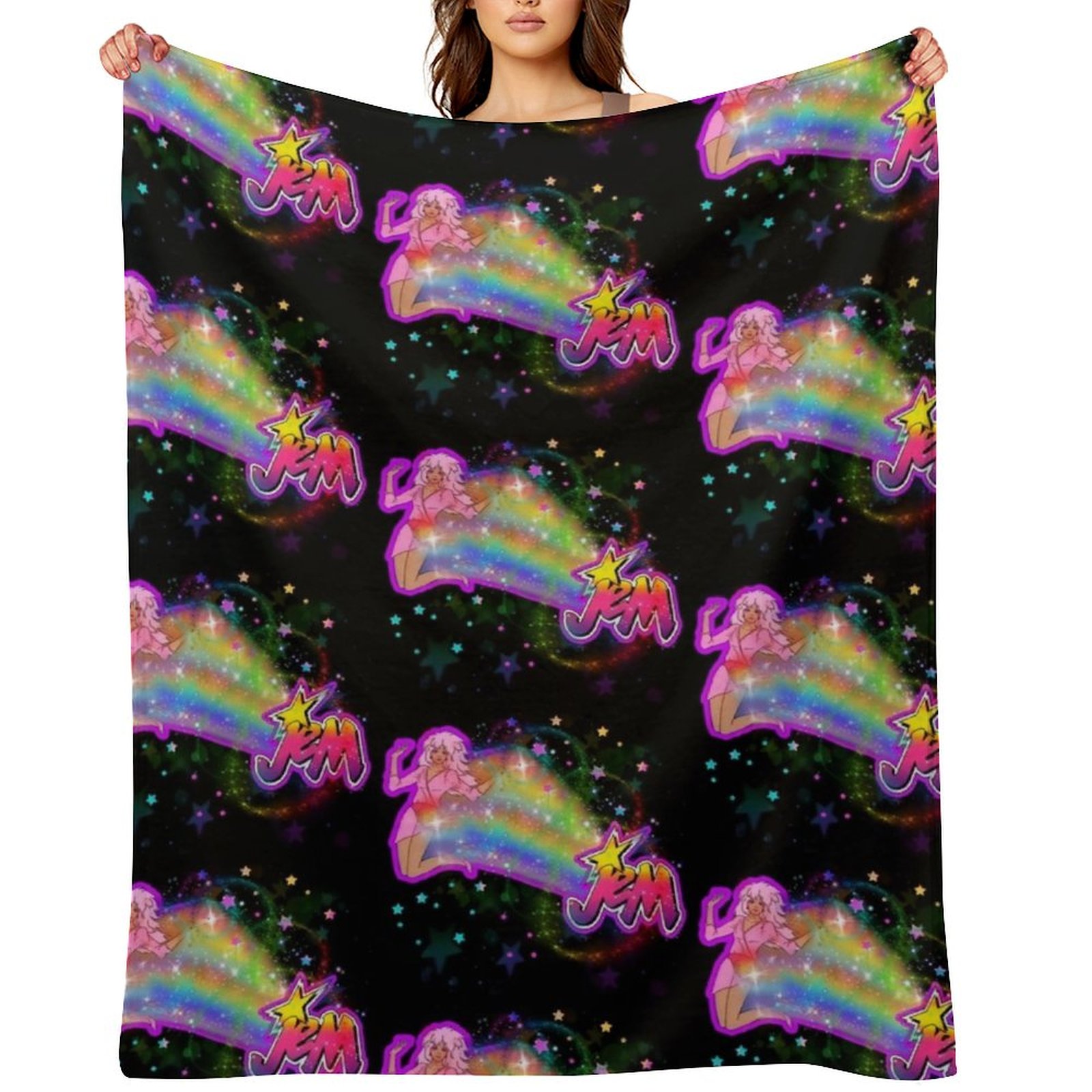 3D Printing Hologram - Jem and the holograms rainbow Throw