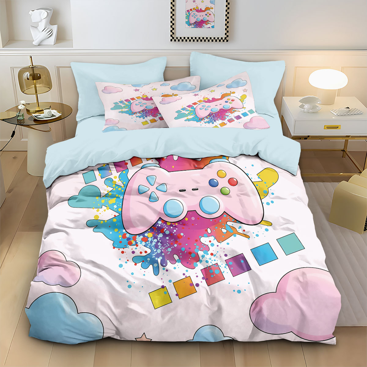 3D Printing Quality - High-quality Soundwave pattern Duvet Cover Set,3D