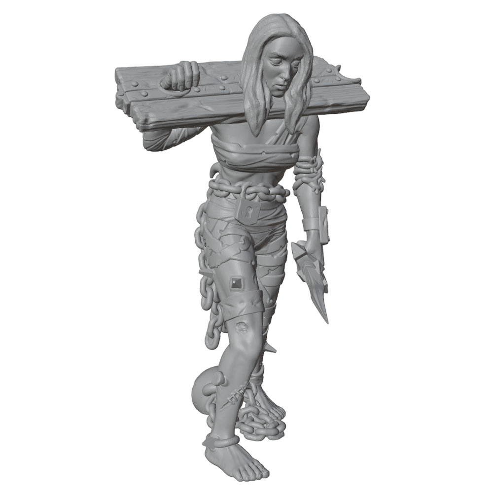 3D Printing Link - 1/24 7.5cm Chain-link resin model, woman