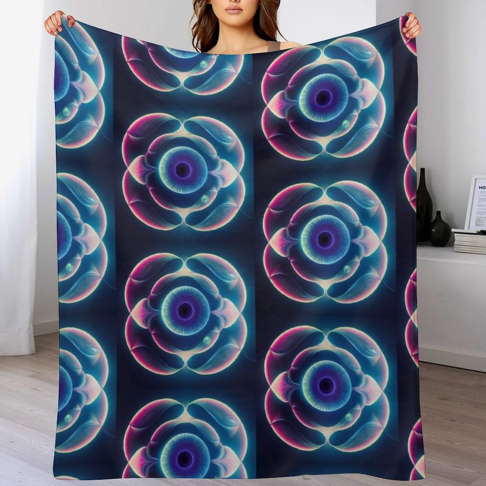 3D Printing Hologram - Sacred Geometry Hologram Throw Blanket All
