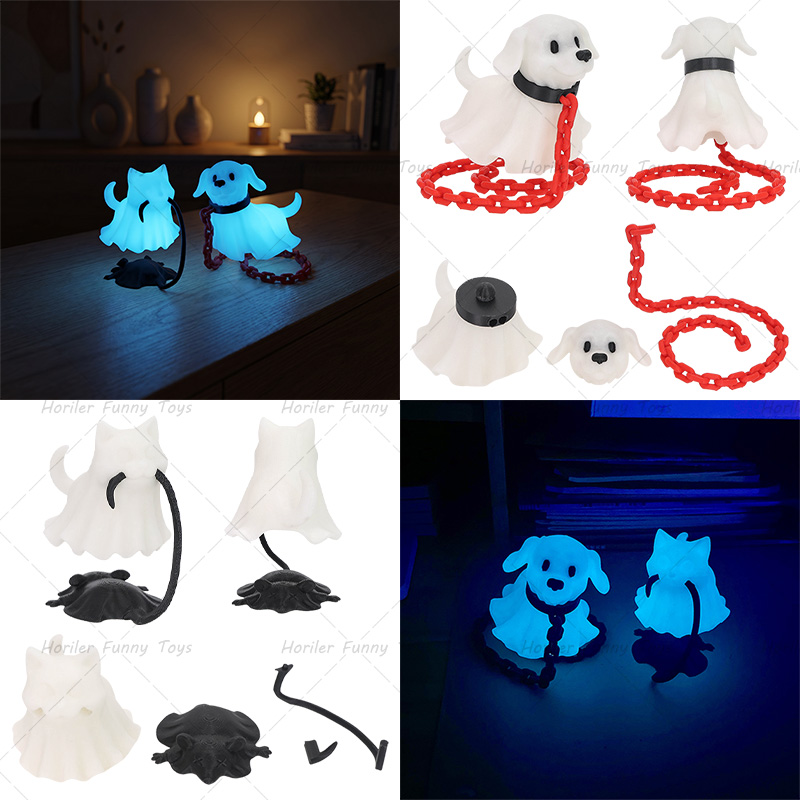 3D Printing Ghosting - 3D Printed Ghost Cat Ornament Luminous