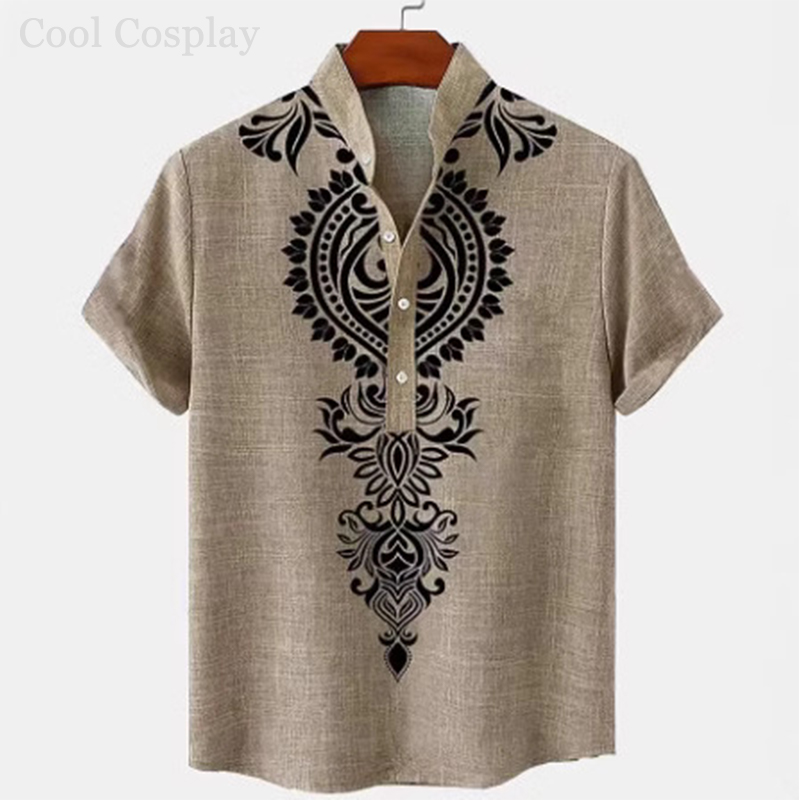 Male Retro Tops Henley Shirt M - đánh giá và giá 3D Printing Quality