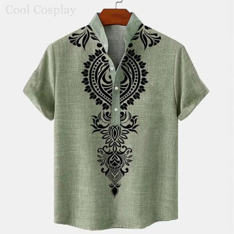 Male Retro Tops Henley Shirt M - đánh giá và giá 3D Printing Quality