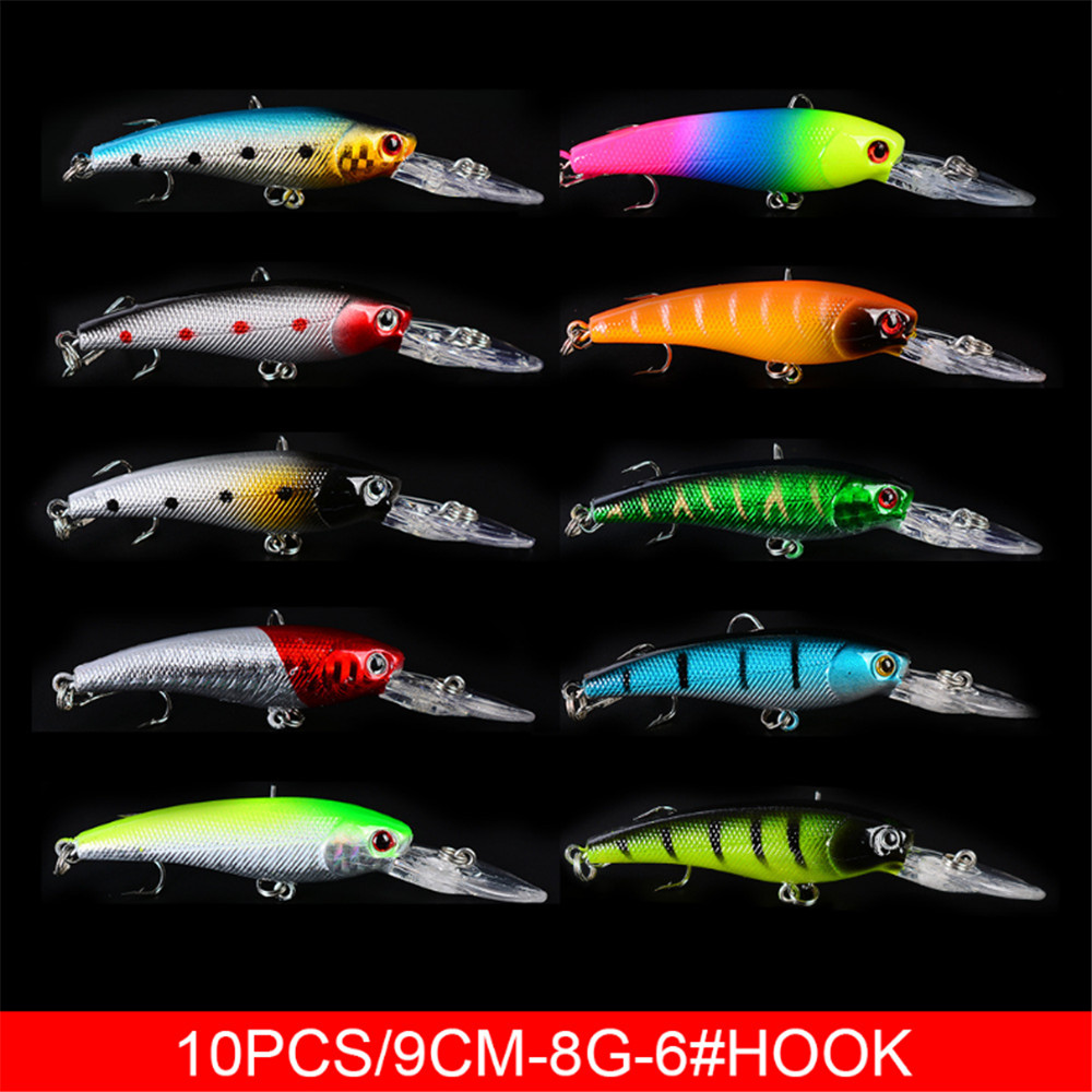 20 Cái/lốc Minnow Mồi Câu Cá B - đánh giá và giá 3D Printing Lure