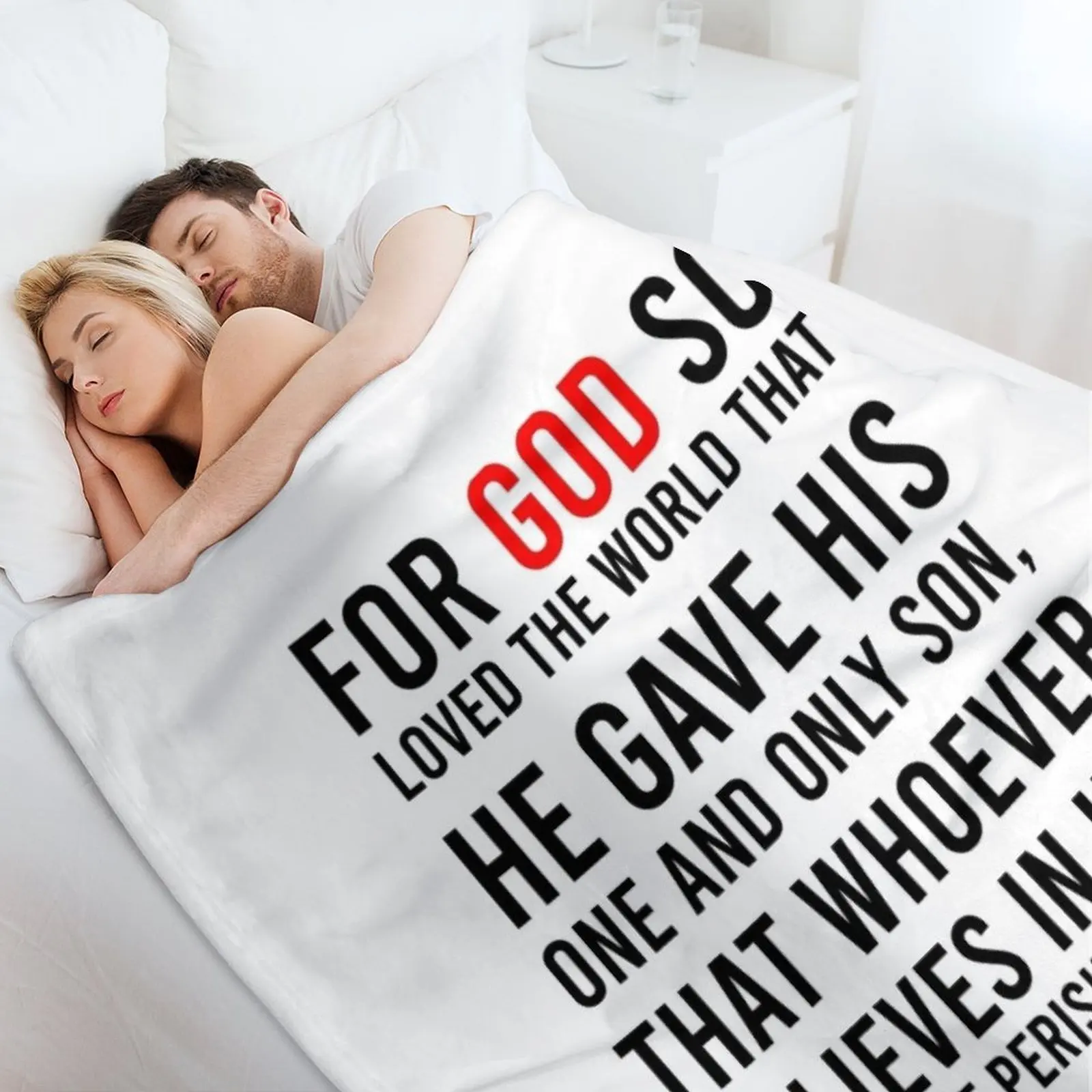John 3:16 Bible Verse Throw Bl - đánh giá và giá 3D Printing Verse