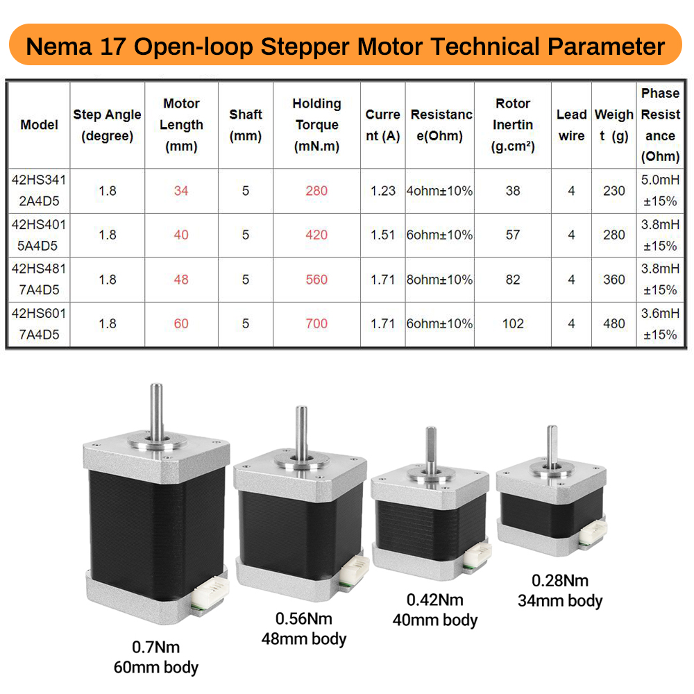 Nema17 Stepper Motor 42 Motor  - đánh giá và giá 3D Printing Machine