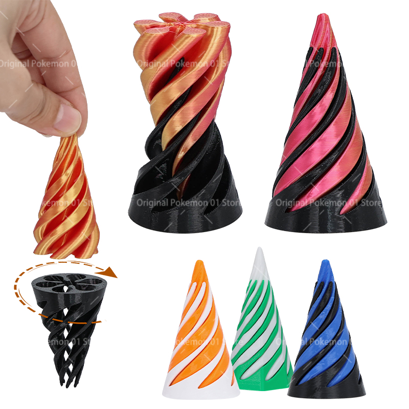 3D Printed Spiral Cone Fidget  - đánh giá và giá 3D Printing Ghosting