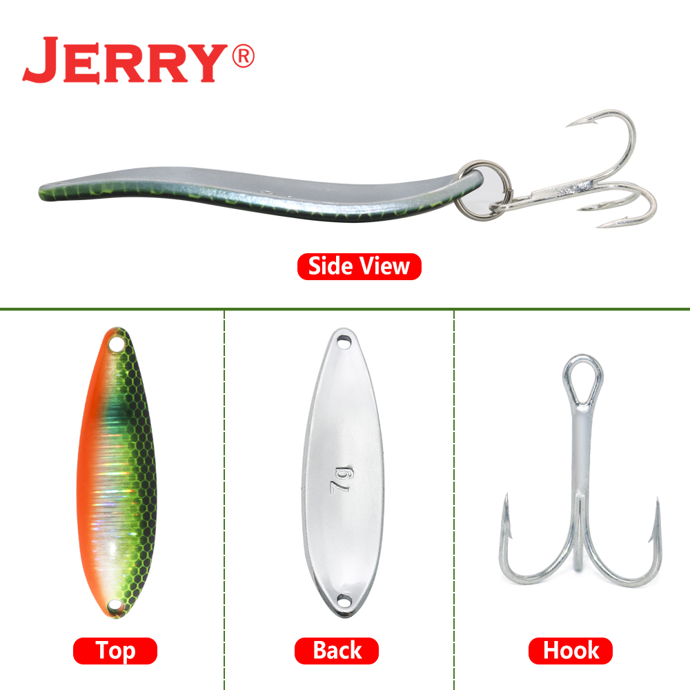 Jerry JD Nhân Tạo Thìa Dụ 7G 1 - đánh giá và giá 3D Printing Lure