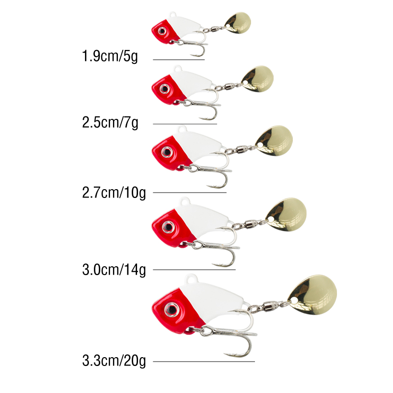 6PC 5g/7g/10g/14g/20g Rotating - đánh giá và giá 3D Printing Lure