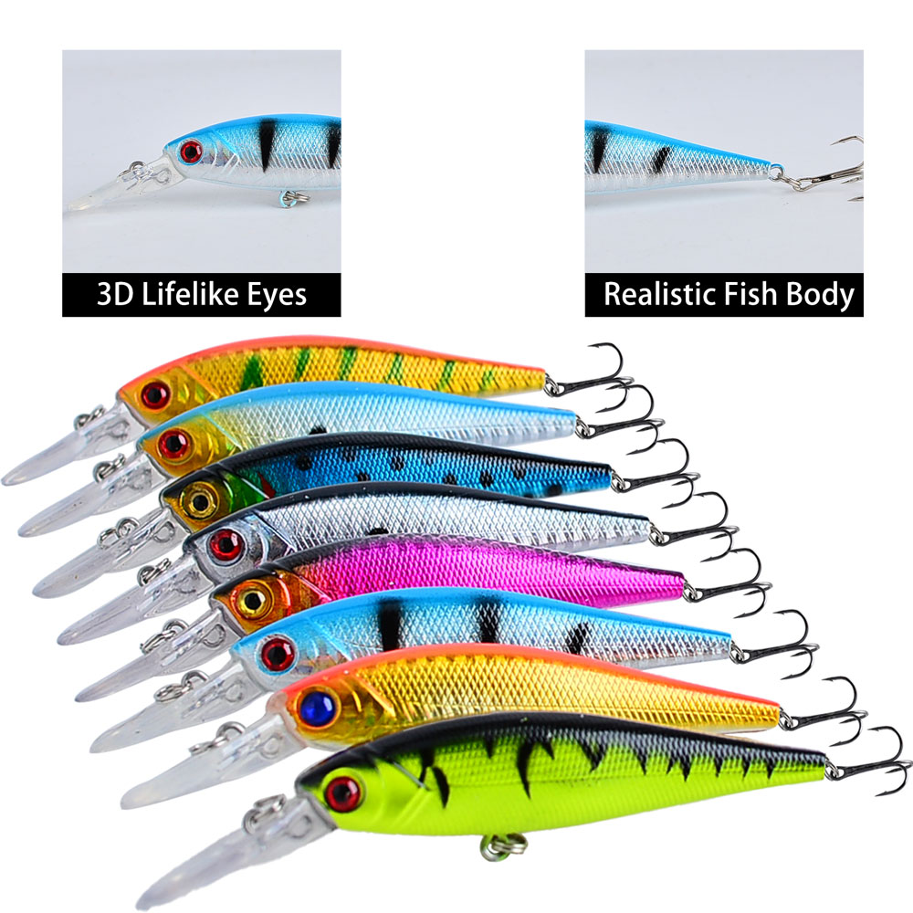 8Pcs Fishing Lure 10cm/9g Arti - đánh giá và giá 3D Printing Lure